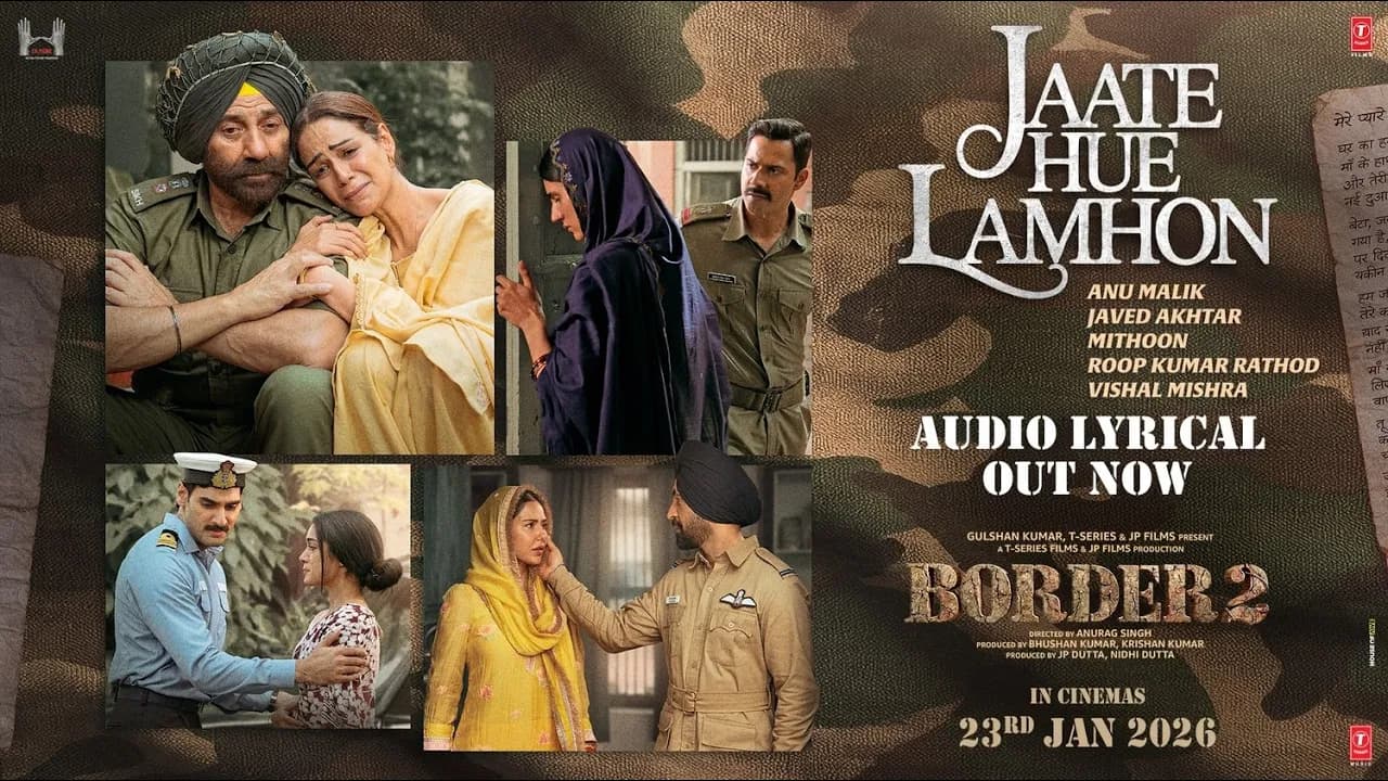 BORDER 2: Jaate Hue Lamhon -Audio Lyrical |Sunny D, Varun,Diljit,Ahan |Anu,Mithoon,Roop,Vishal,Javed