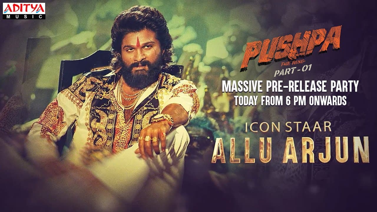 Witness The Grand #PushpaMASSivePreReleaseParty Today From 6 PM Onwards