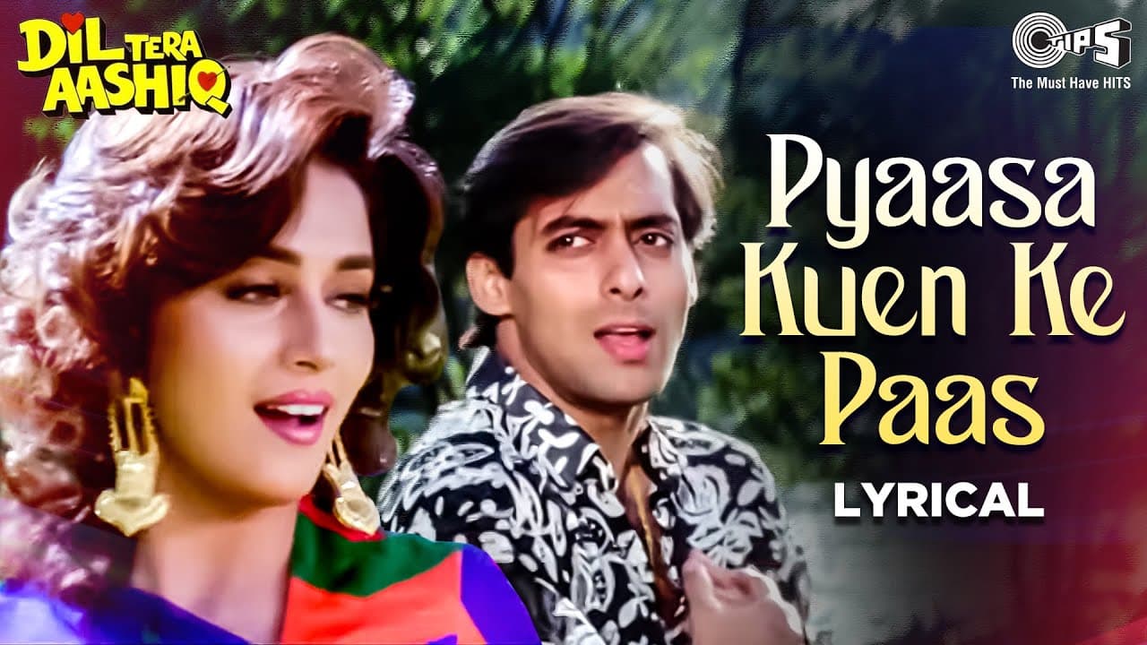 Pyaasa Kuen Ke Paas Aata Hai - Lyrical | Dil Tera Aashiq | Udit Narayan | 90's Hits Hindi Songs