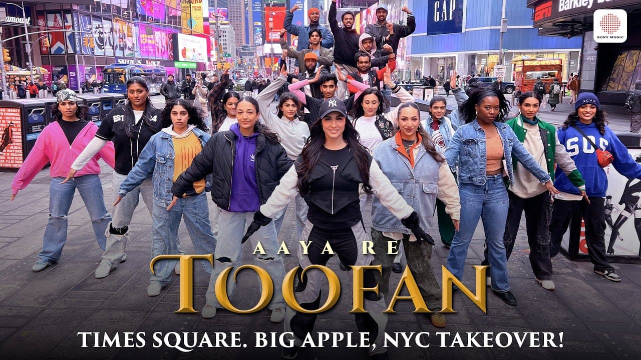 Aaya Re Toofan on Times Square. Big Apple, NYC Takeover! | Lauren Gottlieb | Chhaava