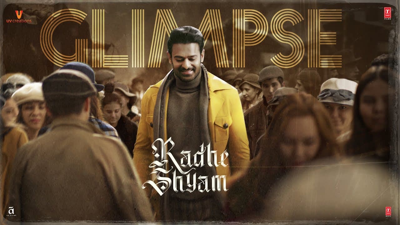 RADHE SHYAM GLIMPSE | PRABHAS, POOJA H | BHUSHAN K | RADHA K KUMAR | VAMSI PRAMOD | MITHOON | MANAN