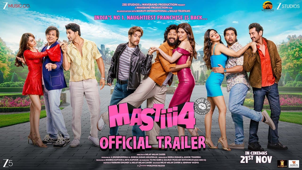 Mastiii 4 - Official Trailer| Riteish Deshmukh | Vivek Oberoi | Aftab Shivdasani | 21st Nov