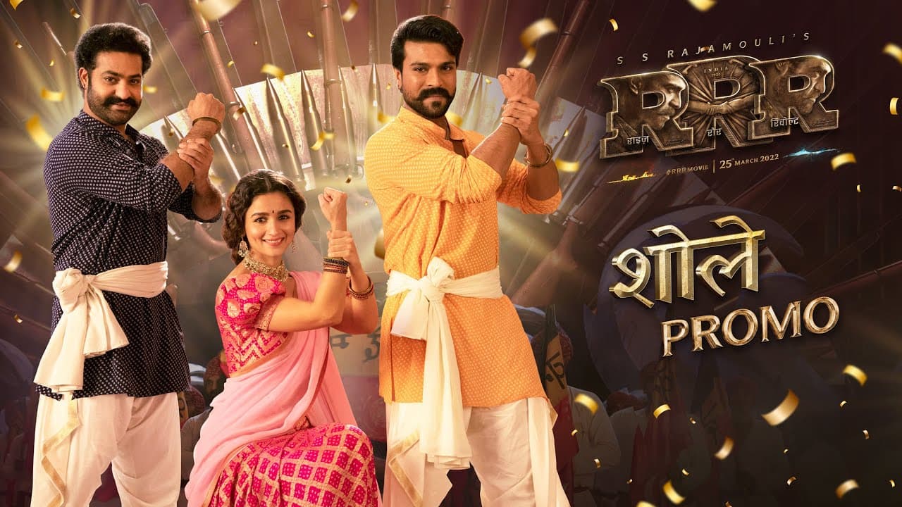 Sholay Video Song Promo - RRR – NTR, Ram Charan, Alia Bhatt, Ajay Devgn | M M Kreem | SS Rajamouli