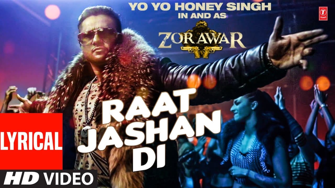 Raat Jashan Di (Video) | Yo Yo Honey Singh, Jasmine Sandlas | New Punjabi Song 2022 | T-Series