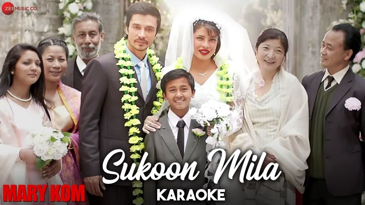 Sukoon Mila Karaoke + Lyrics (Instrumental) | Mary Kom | Priyanka & Darshan Gandas | Arijit Singh