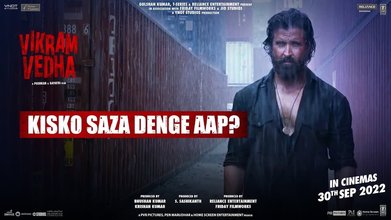 Vikram Vedha | Promo 04: Kisko Saza Denge Aap? | Hrithik Roshan | Saif Ali Khan