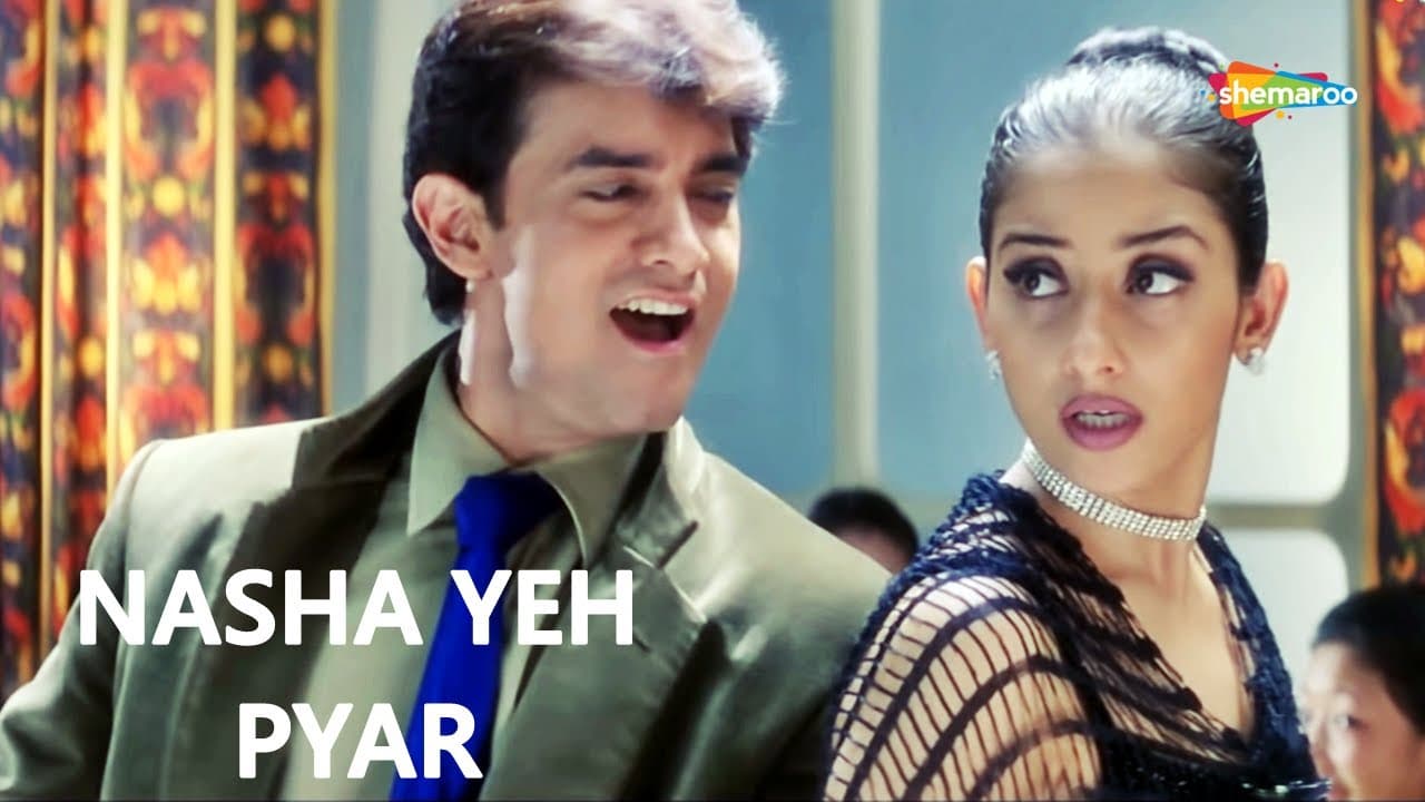 Nasha Yeh Pyar Ka Nasha | Aamir Khan | Manisha | Udit Narayan | Mann - HD Lyrical | Hit Love Song