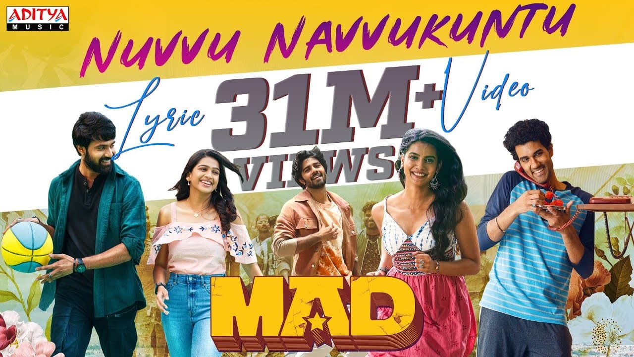Nuvvu Navvukuntu Lyric Video | MAD | Kalyan Shankar | S. Naga Vamsi | Bheems Ceciroleo