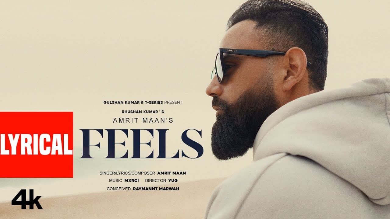 FEELS (Lyrical Video) | AMRIT MAAN | NEW PUNJABI SONG | BHUSHAN KUMAR