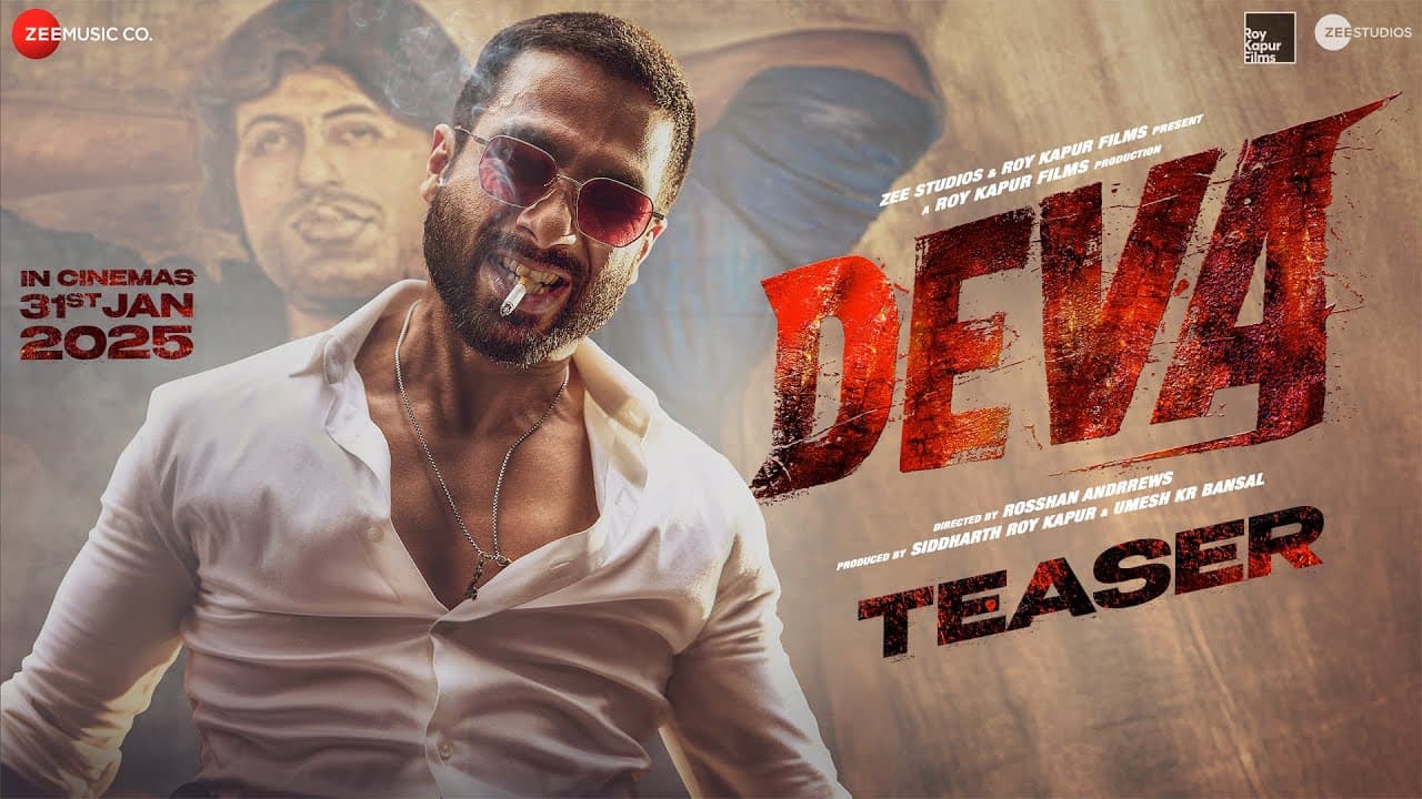 Deva - Official Teaser | Shahid Kapoor & Pooja Hegde | Rosshan Andrrews | In Cinemas 31st Jan