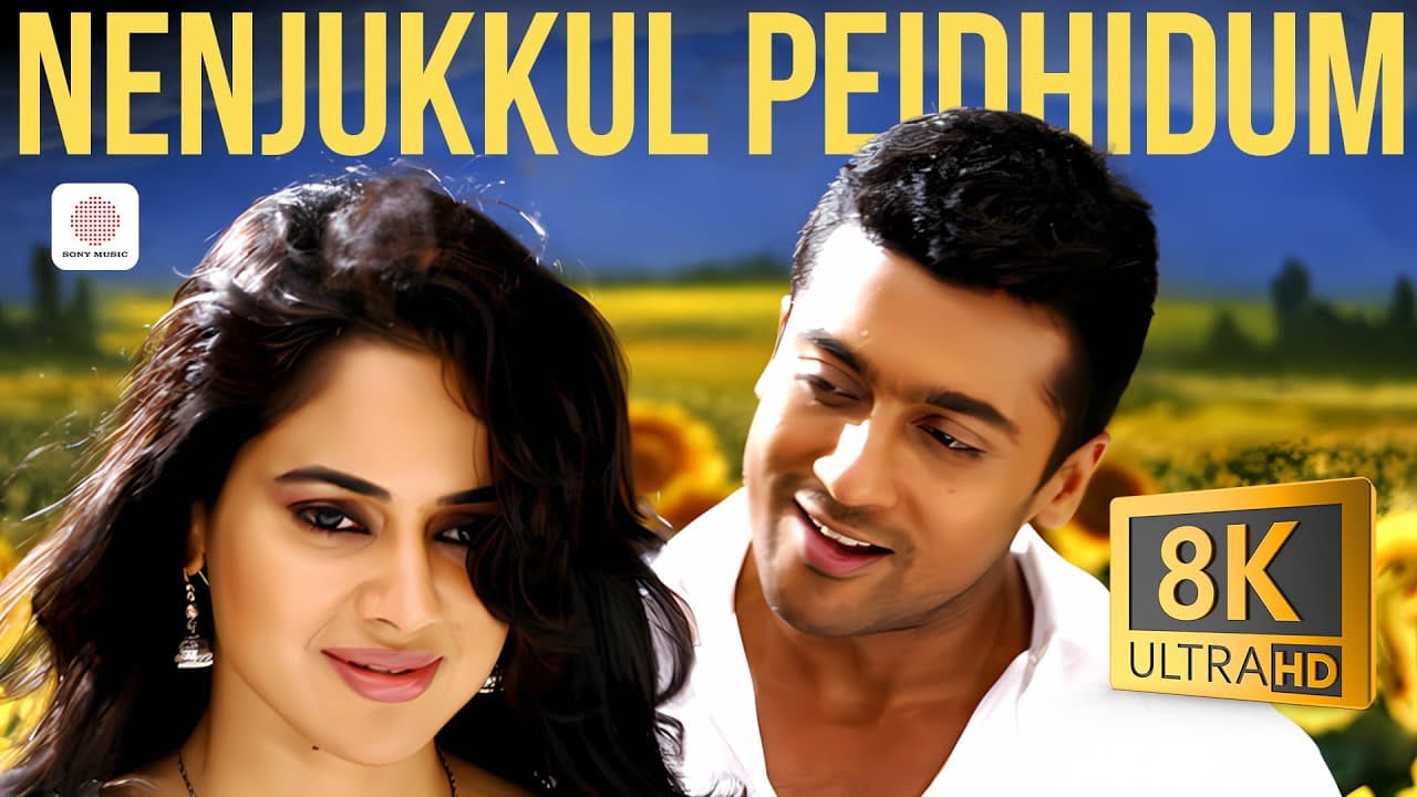Vaaranam Aayiram - Nenjukkul Peidhidum 8K/4K Video Song | Harris Jayaraj | Suriya