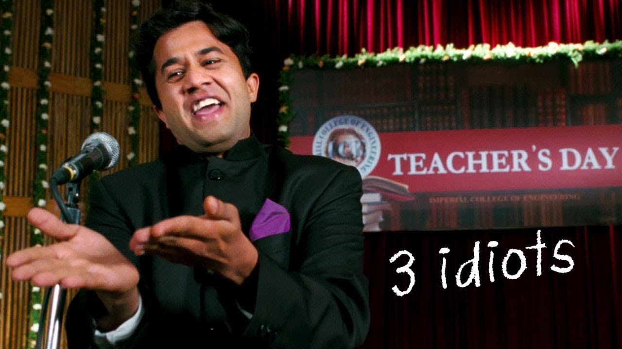 Chatur's Comedy Speech | 3 Idiots | Omi Vaidya, Aamir Khan, R. Madhavan, Sharman Joshi