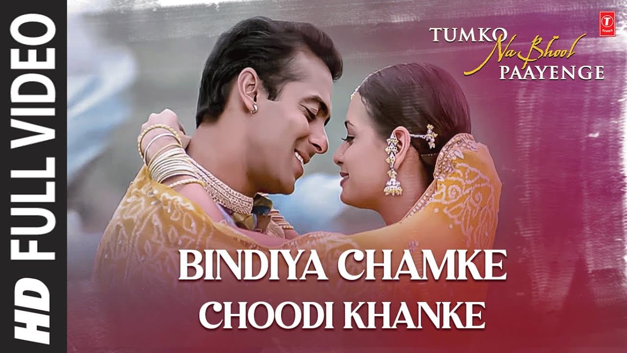 Bindiya Chamke, Choodi Khanke - Full Video Song | Tumko Na Bhool Paayenge | Salman Khan, Diya Mirza