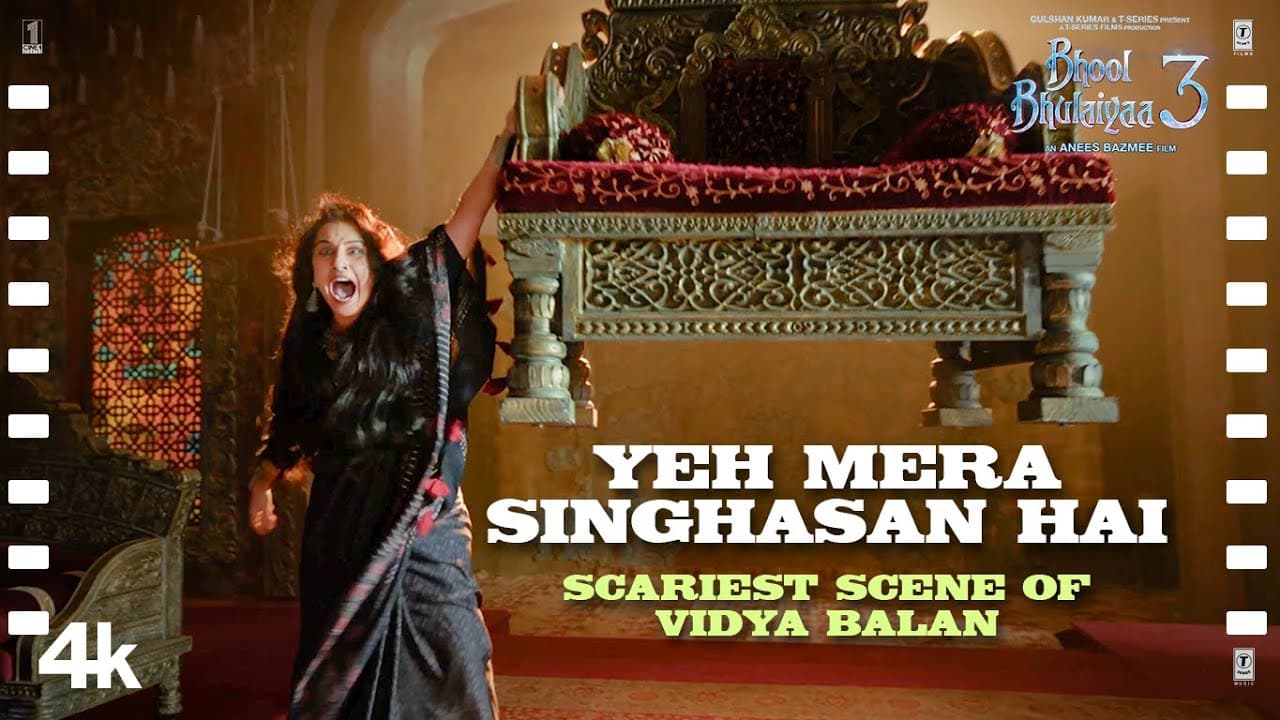 "Yeh Mera Singhasan Hai - Scarriest Scene of Vidya Balan": Bhool Bhulaiyaa 3 |Kartik,Triptii,Madhuri