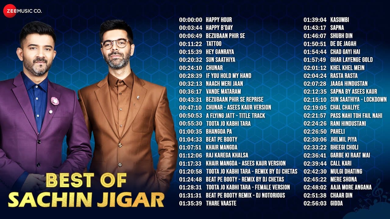 Best Of Sachin Jigar - 48 superhit songs| 3 hours nonstop | Sun Saathiya, Bezubaan Phir Se & more
