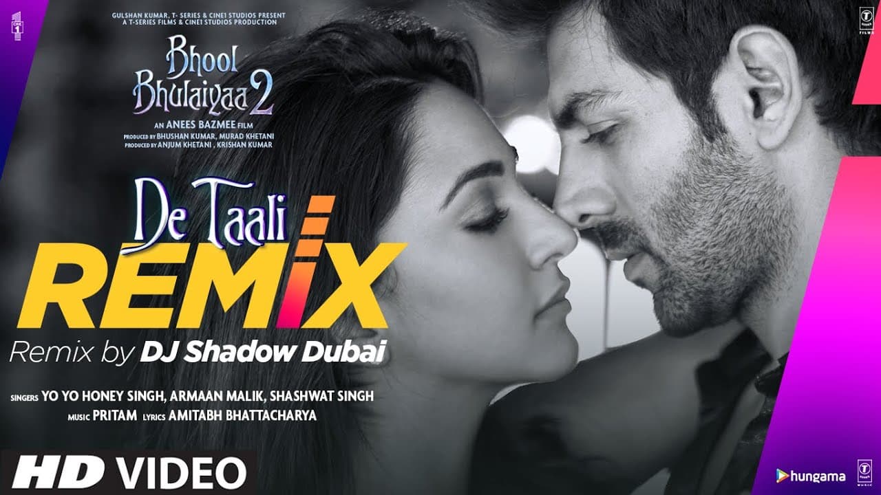 De Taali (Remix): Bhool Bhulaiyaa 2|Dj Shadow |Kartik, Kiara, Yo Yo Honey Singh, Armaan |Bhushan K