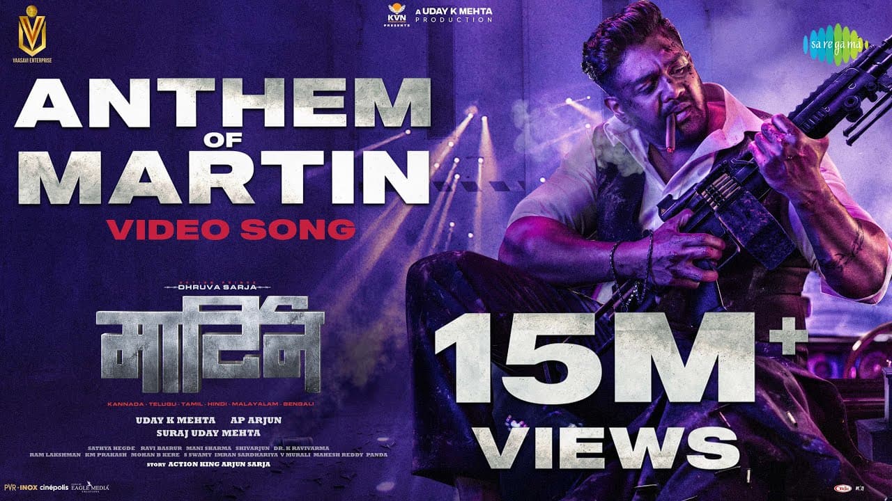 Anthem Of Martin (Hindi) | Dhruva Sarja, Vaibhavi S | AP Arjun | Mani Sharma | Prudhvi Chandra
