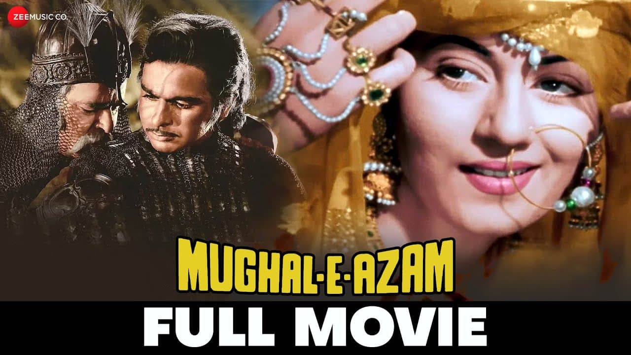 मुग़ले आज़म Mughal-e-Azam - Full Movie | Prithviraj Kapoor, Dilip Kumar, Madhubala, Durga Khote