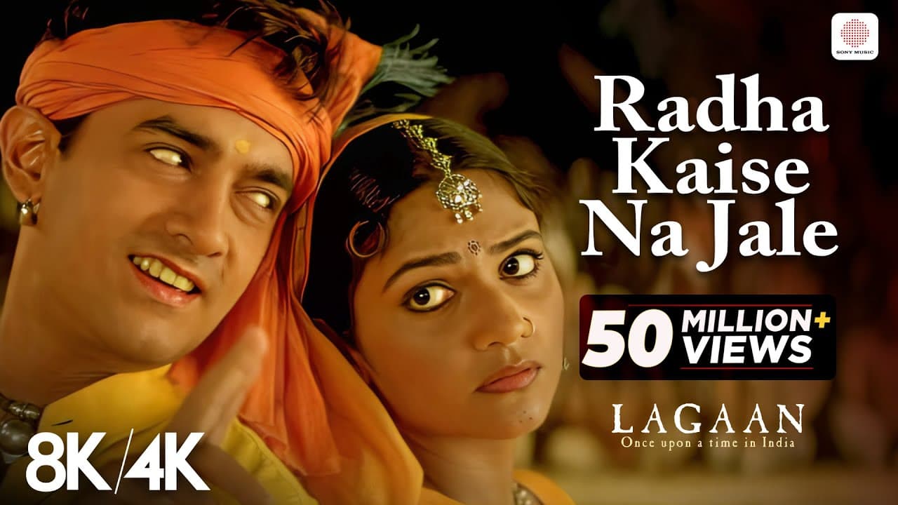 Radha Kaise Na Jale - 8K/4K Music Video | Navratri Special | Aamir Khan | Asha B, Udit N | Lagaan