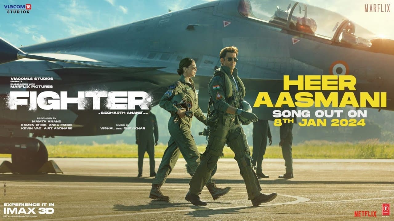 FIGHTER: Heer Aasmani(Teaser) Hrithik, Deepika, Anil, Vishal-Sheykhar, Bpraak, Kumaar, Piyush-Shazia