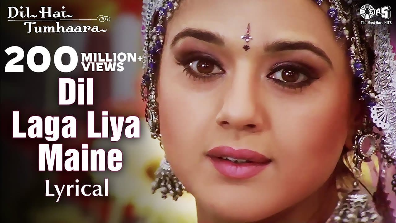 Dil Laga Liya Maine Tumse Pyaar Karke - Lyrical | Dil Hai Tumhaara | Preity, Arjun | Alka Y, Udit N