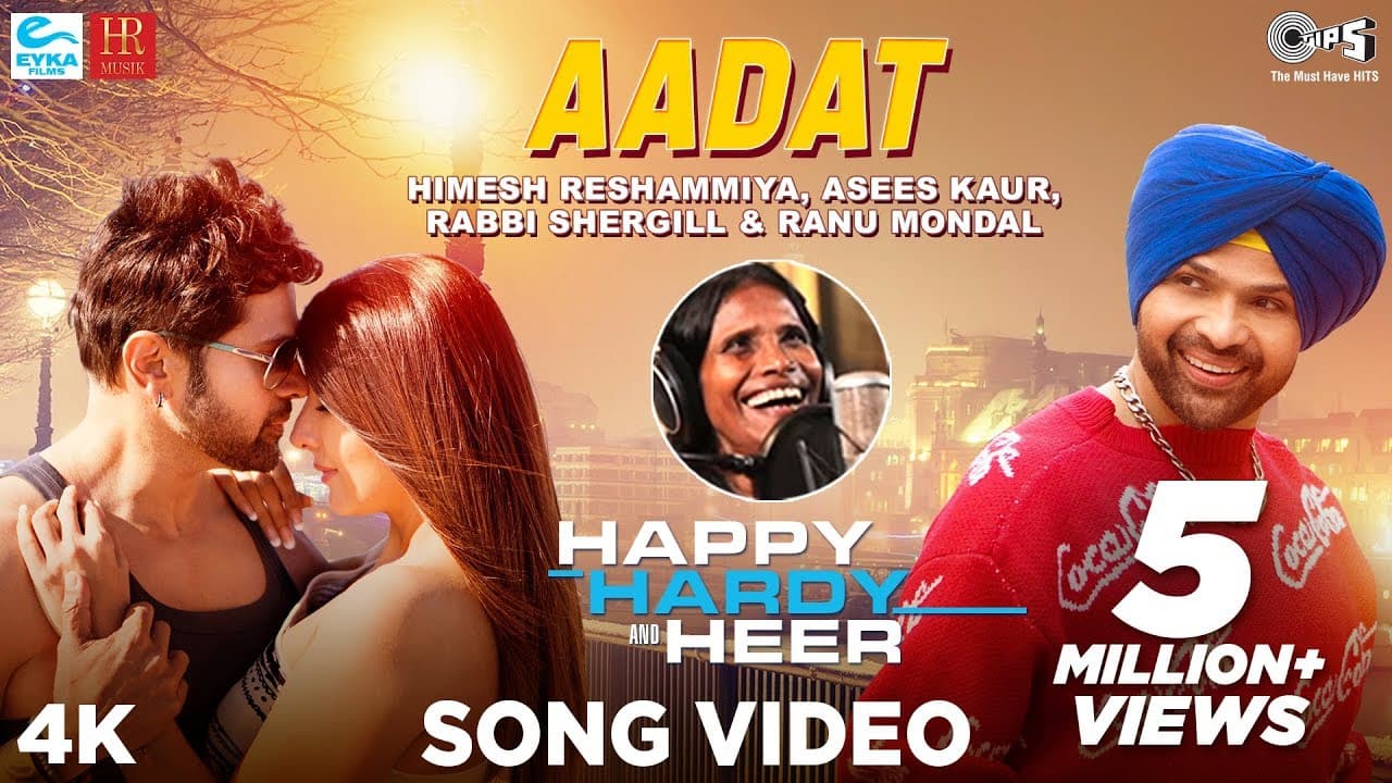 Aadat Official Song - Happy Hardy And Heer |Himesh Reshammiya,Ranu Mondal,Asees Kaur,Rabbi Shergill