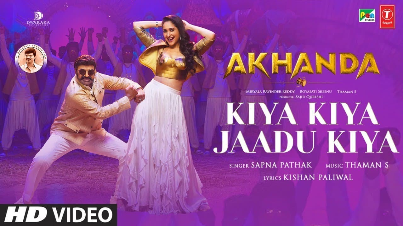 Kiya Kiya Jaadu Kiya | N Balakrishna, Pragya J | Sapna P |Thaman S, Kishan P | Akhanda (Hindi) Songs