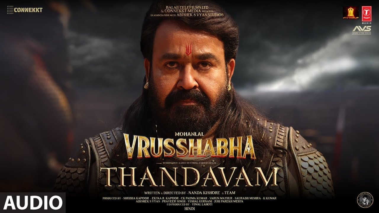 THANDAVAM(Audio) | VRUSSHABHA|  Mohanlal,Samarjit Lankesh,Nayan Sarika,Ragini | Sam Cs | Nanda K