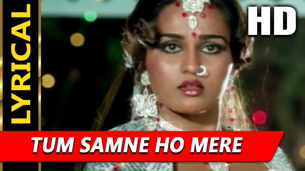 Tum Samne Ho Mere With Lyrics | Lata Mangeshkar| Badle Ki Aag 1982 Songs| Reena Roy, Jeetendra
