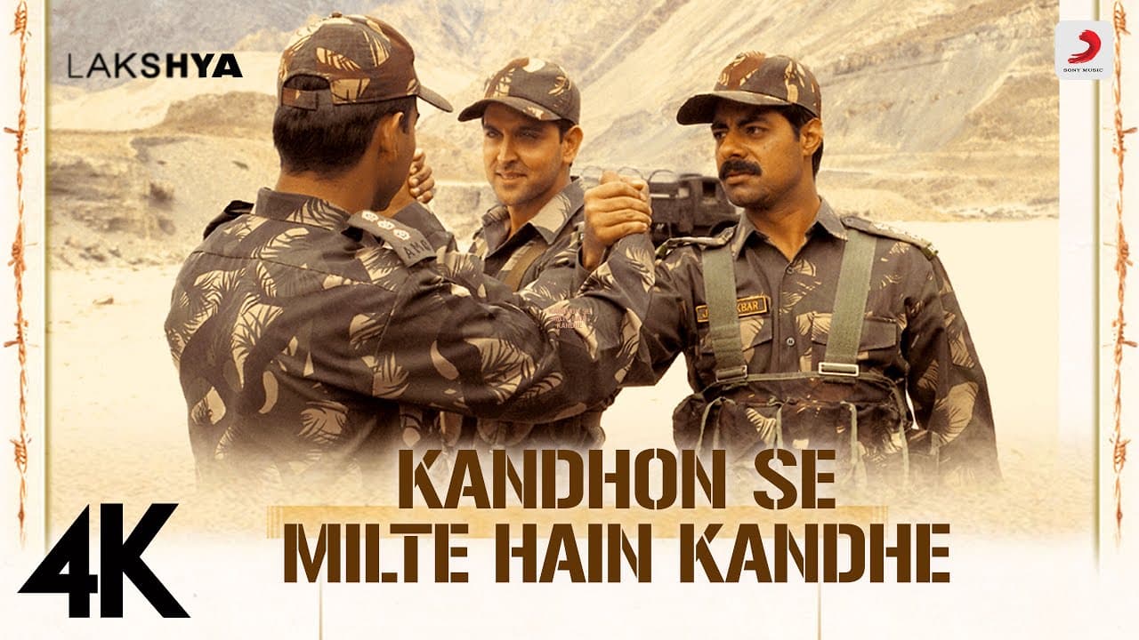 Kandhon Se Milte Hain Kandhe  - 4K Music Video | Lakshya | Hrithik | Sonu Nigam | Hariharan