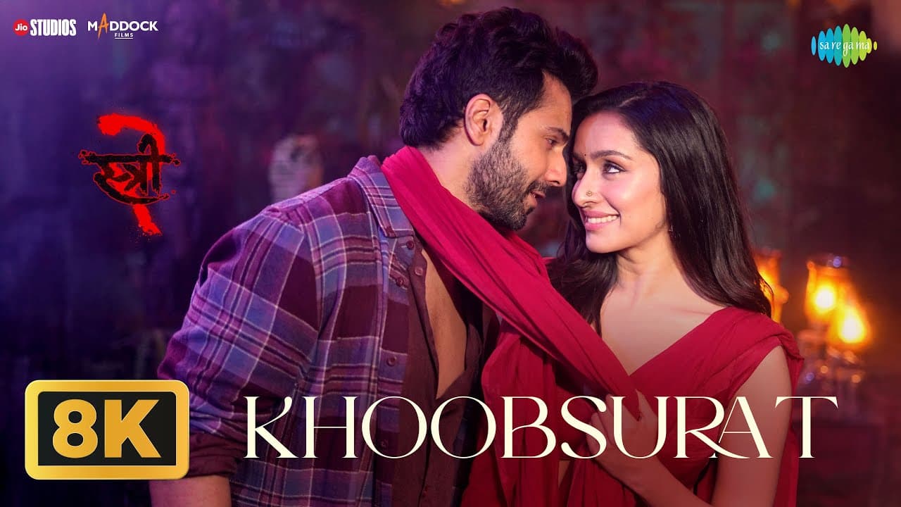 Khoobsurat - 8K Video | Stree 2 | Varun Dhawan, Shraddha Kapoor, Rajkummar Rao, Sachin-Jigar, Vishal
