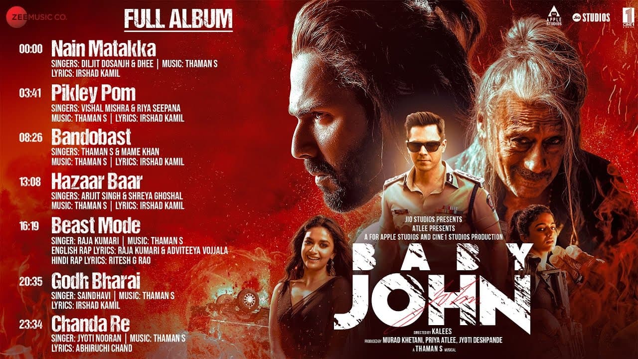 Baby John - Full Album | Varun Dhawan, Keerthy Suresh, Wamiqa Gabbi, Jackie Shroff | Thaman S