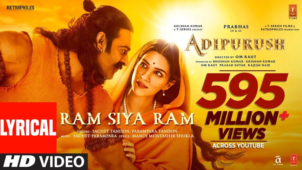 Ram Siya Ram (Hindi) Adipurush | Prabhas | Sachet-Parampara, Manoj Muntashir S | Om Raut | Bhushan K