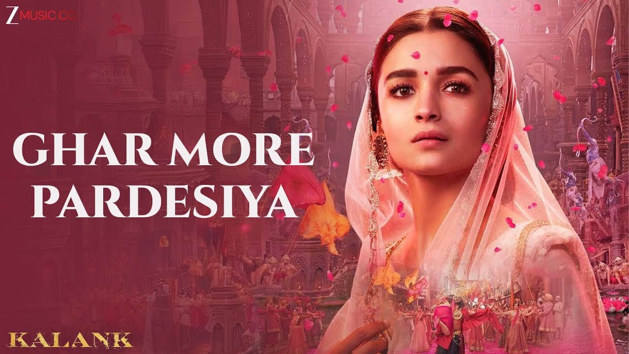 Ghar More Pardesiya | Kalank | Varun, Alia & Madhuri | Shreya & Vaishali | Pritam, Amitabh | Lyrical