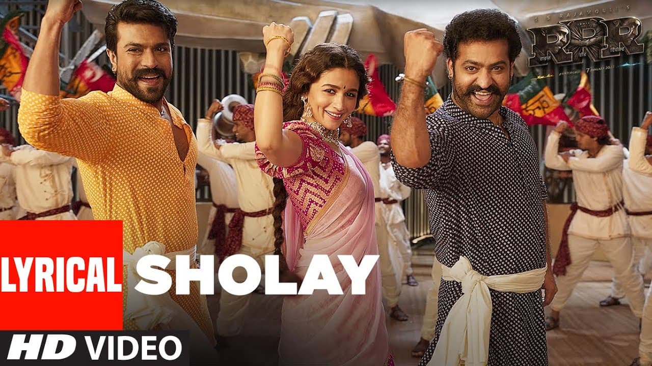 Sholay (Lyrical - Hindi) RRR – NTR, Ram Charan, Alia Bhatt, Ajay Devgn | M M Kreem, SS Rajamouli