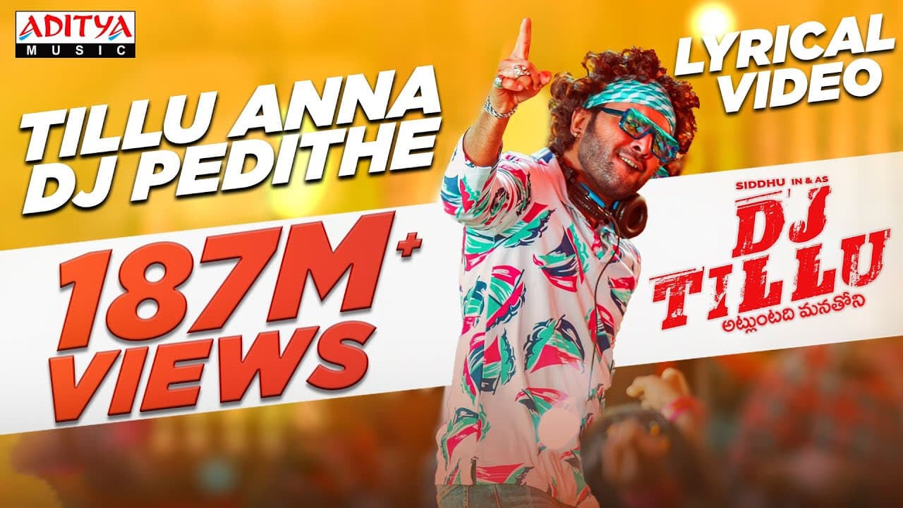 Tillu Anna DJ Pedithe Lyrical Song | DJ Tillu | Siddhu, Neha Shetty | Vimal Krishna | Ram Miriyala
