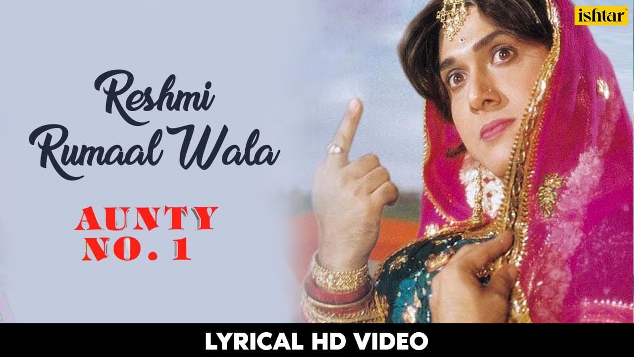 Reshmi Rumaal Wala | Lyrical Video | Aunty No.1 | Govinda | Raveena Tandon | Vinod Rathod