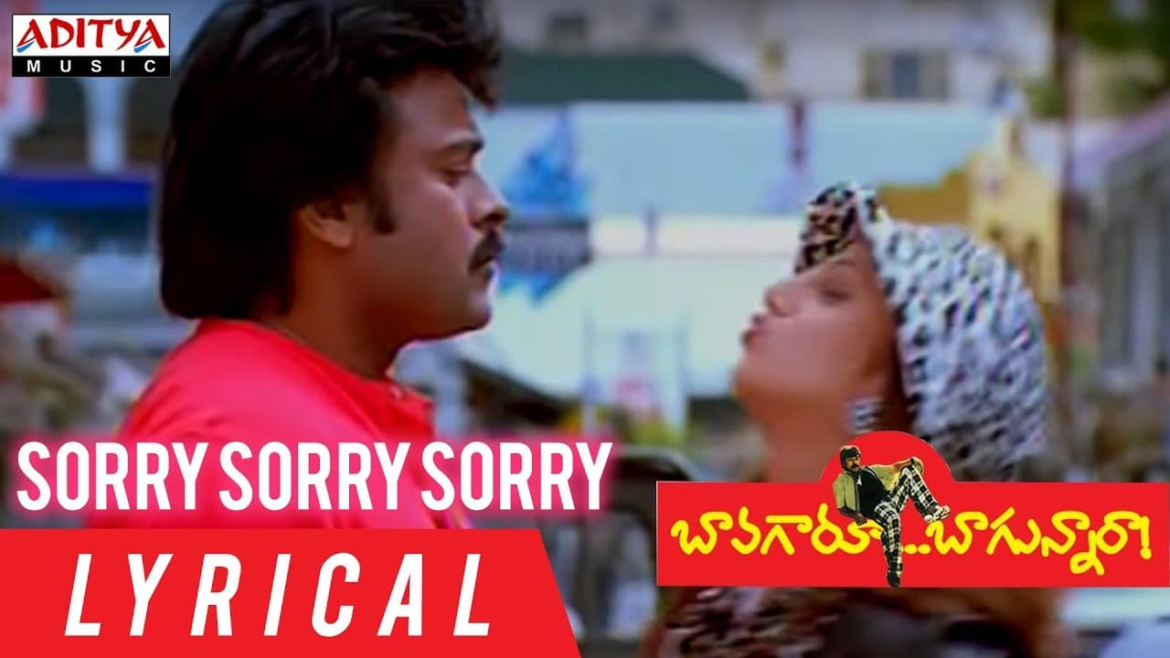 Sorry Sorry Sorry Lyrical || Bavagaru Bagunnara Movie Songs || Chiranjeevi, Rambha