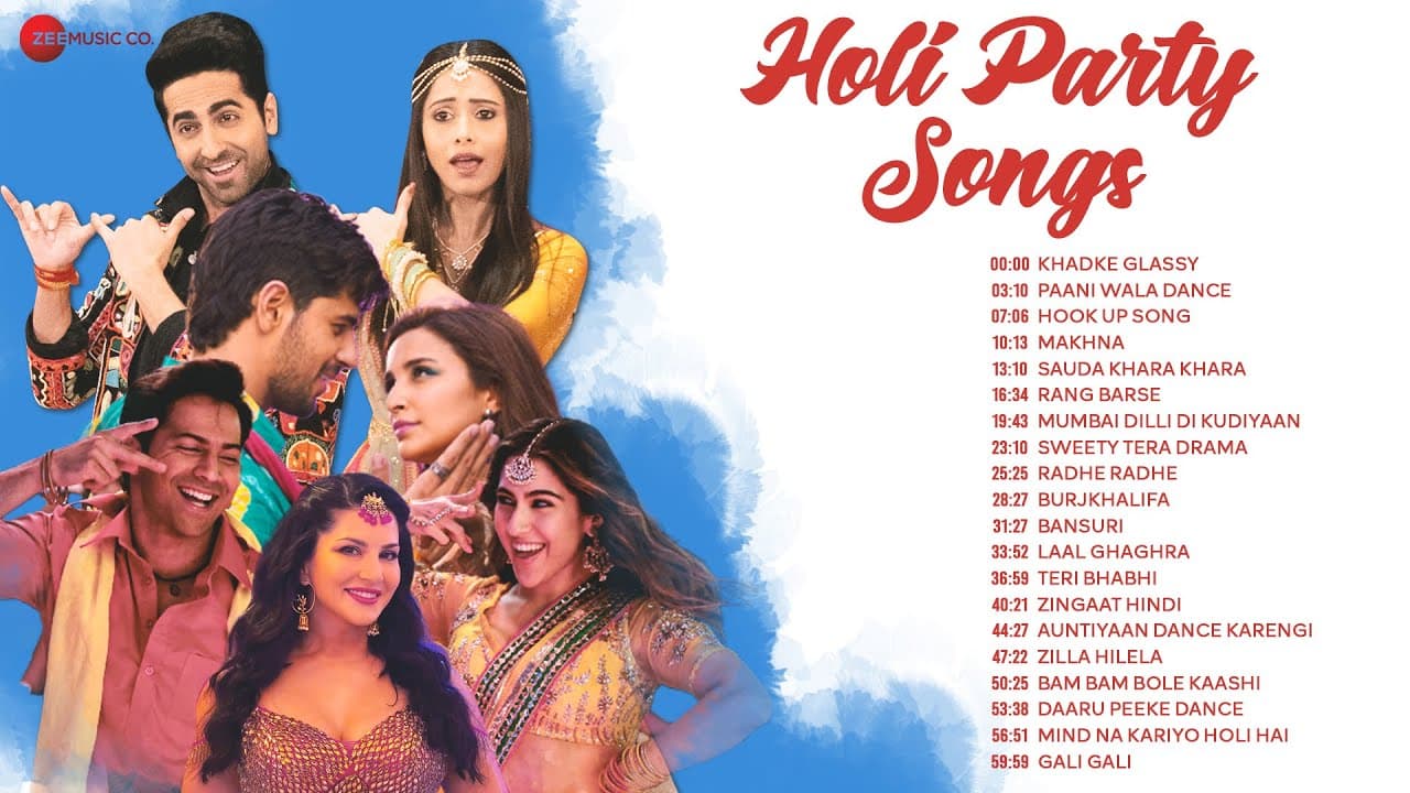 Holi Party Songs 2026 - Full Album | Khadke Glassy, Rang Barse, Hook Up Song, Radhe Radhe & More