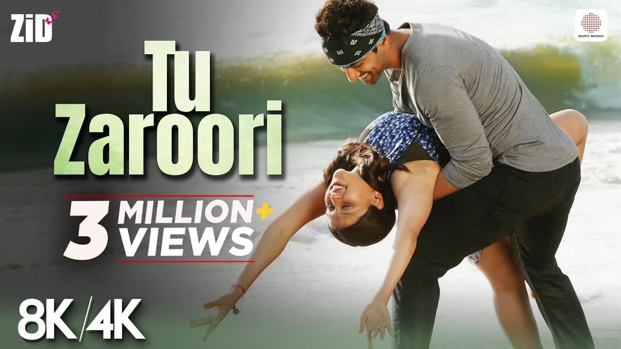 Tu Zaroori - 8K/4K Music Video | Karanvir Sharma | Mannara | Zid | Sunidhi Chauhan | Sharib Sabri