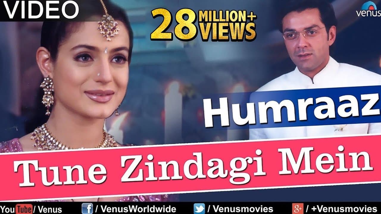 Tune Zindagi Mein Full Video Song : Humraaz | Bobby Deol, Amisha Patel, Akshaye Khanna |