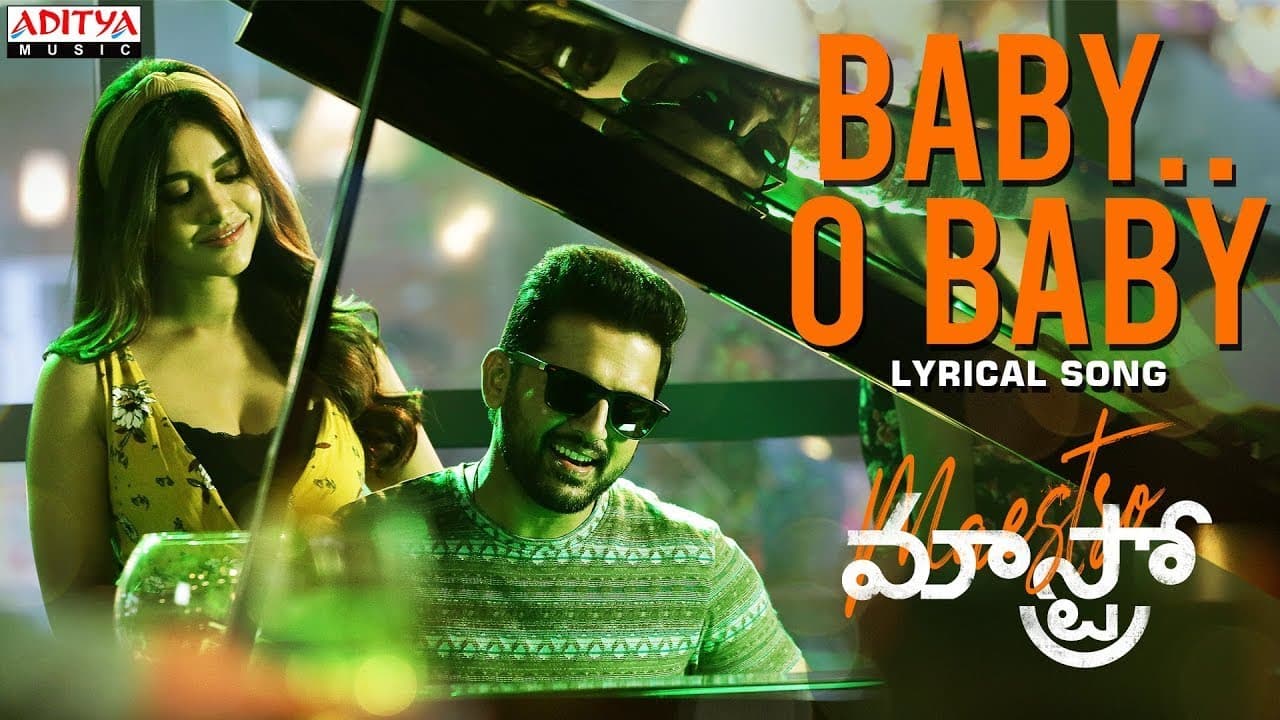 #BabyOBaby Lyrical | Nithiin , Nabha Natesh | Merlapaka Gandhi | Sudhakar Reddy | Mahati Swara Sagar