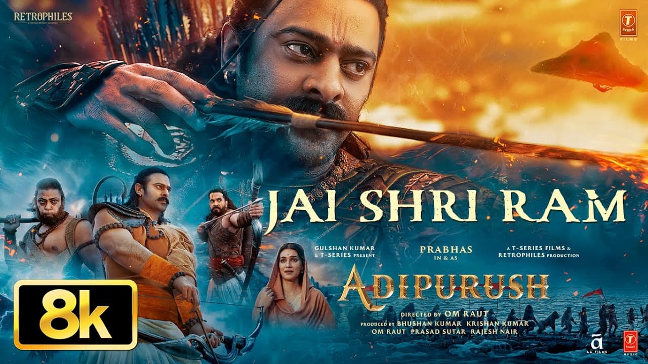 JAI SHRI RAM 8K Video | Prabhas | Kriti Sanon | Ajay-Atul | Manoj Muntashir