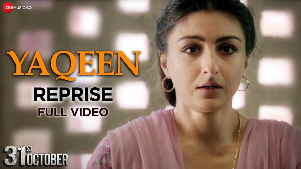 Yaqeen (Reprise) - 31st October | Soha Ali Khan & Vir Das | Babbu Maan | Mehboob |  Vijay Verma