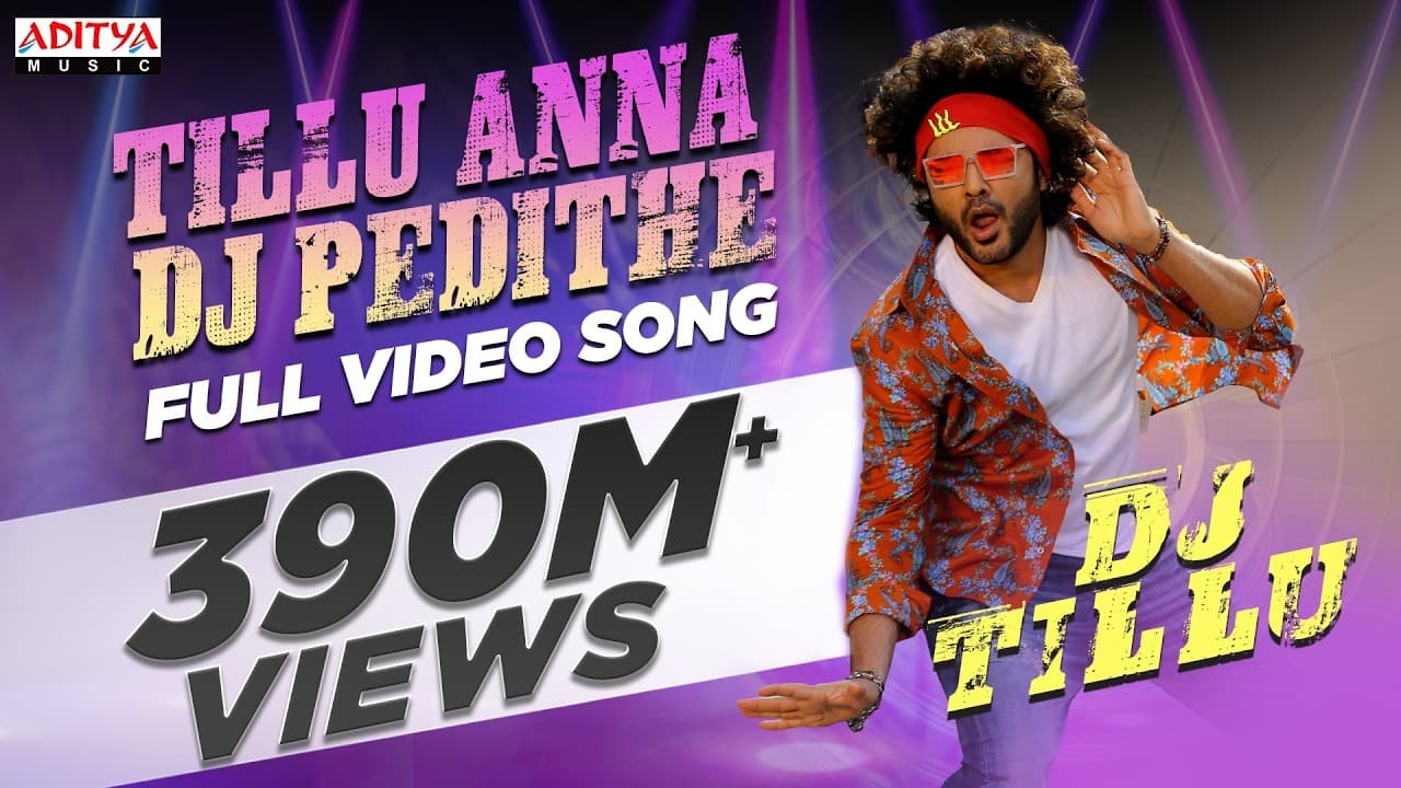#TilluAnnaDJPedithe Video Song (Telugu) | DJ Tillu |Siddu, Neha Shetty |Vimal Krishna |Ram Miriyala