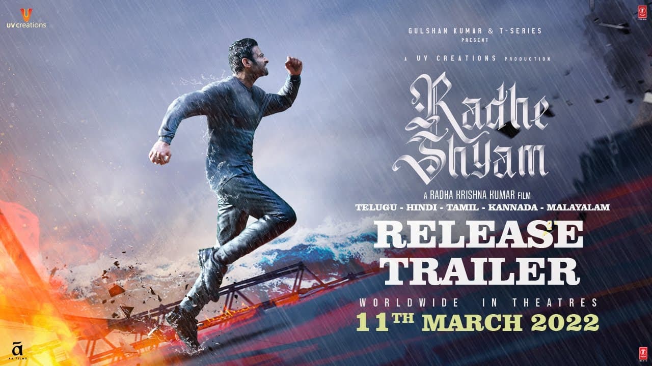 Radhe Shyam Release Trailer | Prabhas | Pooja Hegde | Radha Krishna Kumar | Bhushan K | 11.03.2022