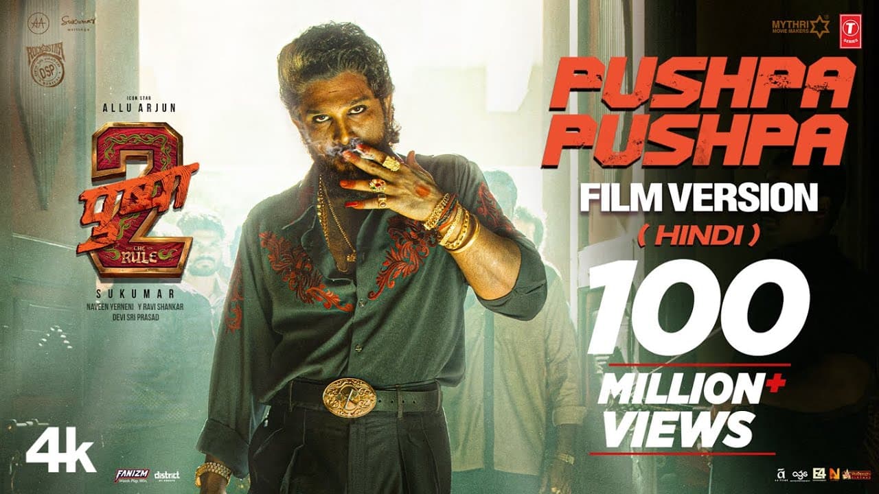Pushpa Pushpa (Film Version) Hindi | Allu Arjun | Pushpa 2 the Rule | Rashmika | Sukumar | Fahaad F