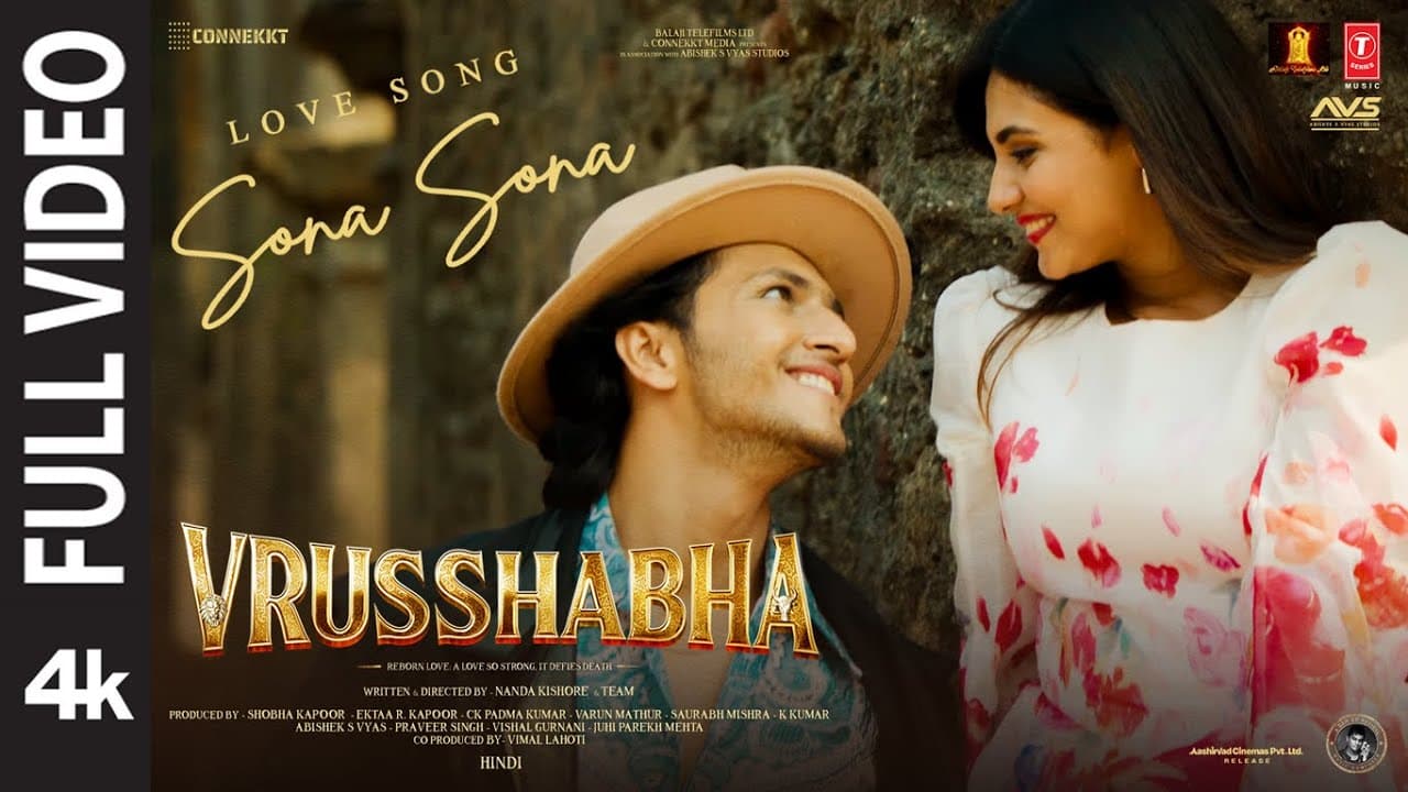 Love Song Sona Sona (Full Video) | Vrusshabha | Mohanlal | Nanda Kishore | Samarjit L | Nayan S