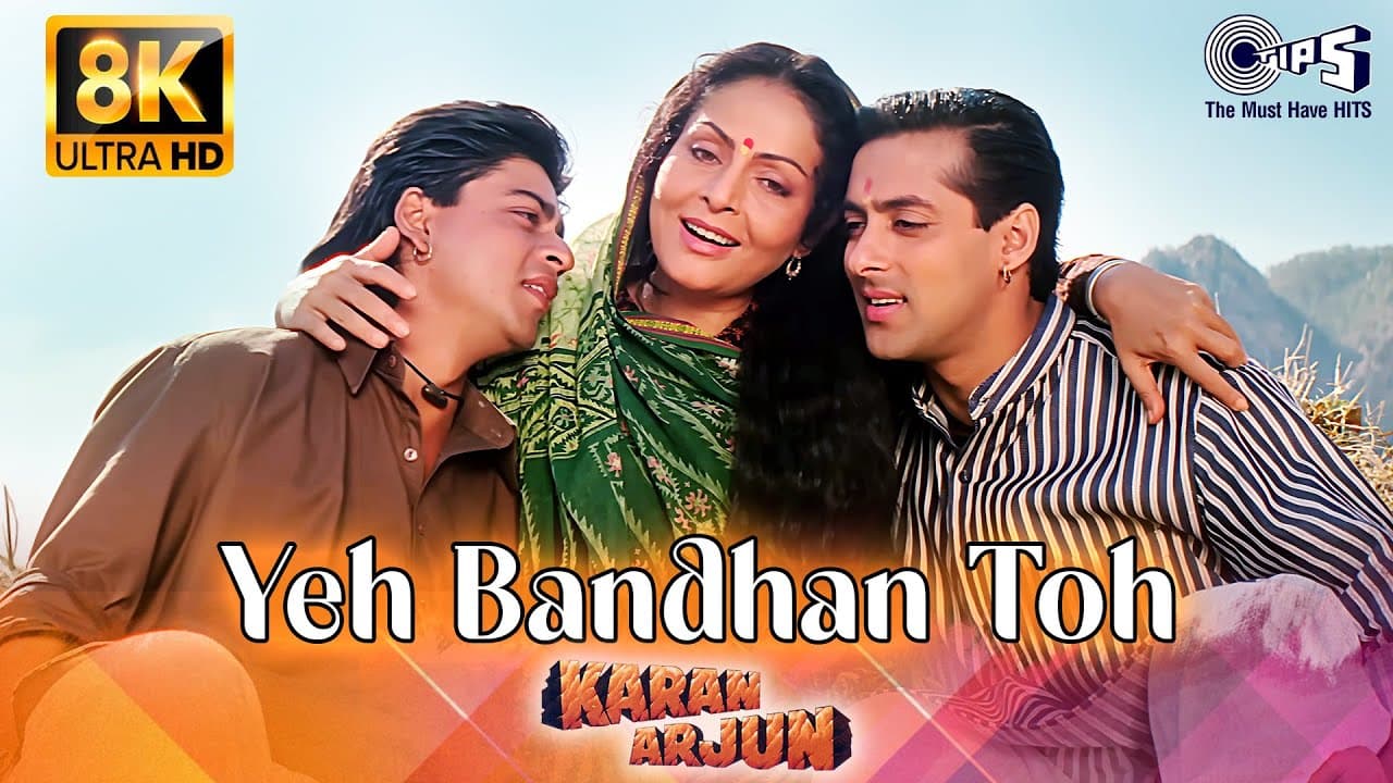 Yeh Bandhan Toh -8K| Karan Arjun | Shahrukh Khan, Salman Khan |Kumar Sanu, Udit Narayan, Alka Yagnik