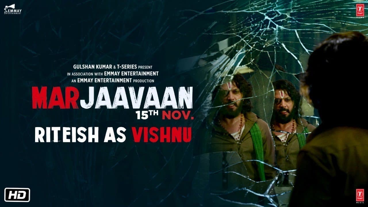 Riteish Deshmukh As Vishnu | Marjaavaan | Sidharth Malhotra,Tara Sutaria | Releasing 15 Nov2019
